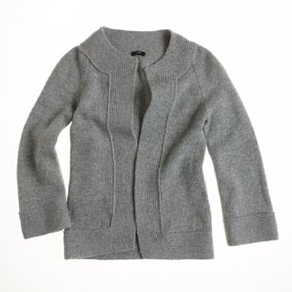 J.Crew grey open wool blend cardigan 97657 S Sm Small XS XSmall - Picture 1 of 15